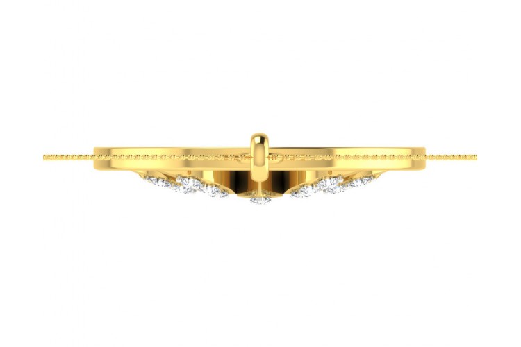 Auspicious Lotus Pendant in Gold with Diamonds